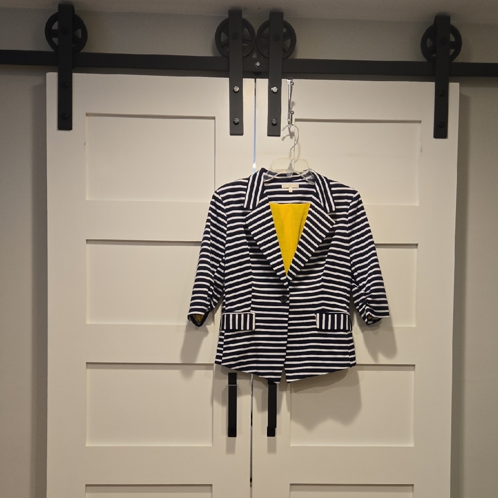 Just Ginger Navy and White Striped Top